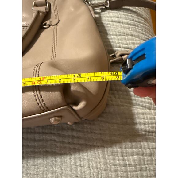 SORIAL NWT Soft Grey Estella Satchel Fine Leather Handbag Purse - Picture 6 of 7